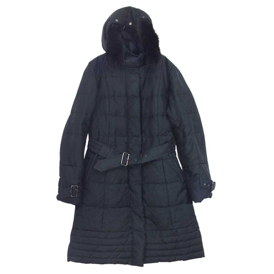 BURBERRY バーバリー 国内正規品 LONDON ロンドン レディース ノバチェック ダウン コート ブラック系 40【中古】