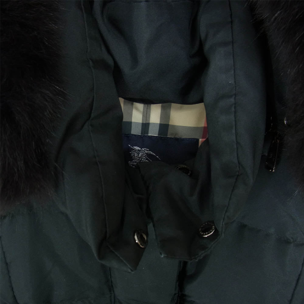 BURBERRY バーバリー 国内正規品 LONDON ロンドン レディース ノバチェック ダウン コート ブラック系 40【中古】