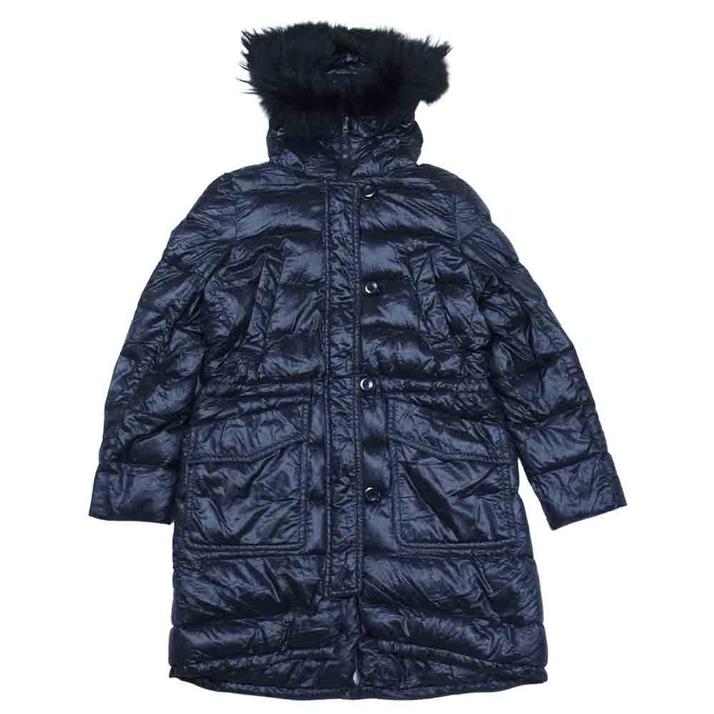 Herno ヘルノ 21305DP 国内正規品 ファー ナイロン ダウン コート ブラック系 46【中古】