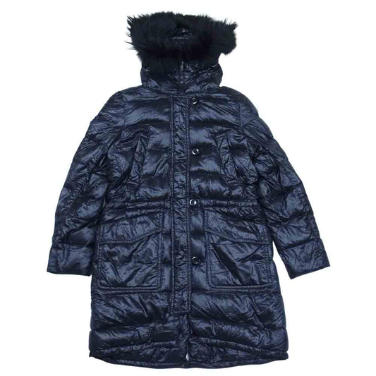 Herno ヘルノ 21305DP 国内正規品 ファー ナイロン ダウン コート ブラック系 46【中古】