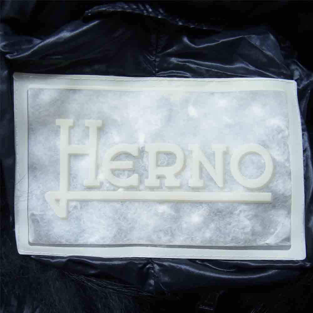 Herno ヘルノ 21305DP 国内正規品 ファー ナイロン ダウン コート ブラック系 46【中古】