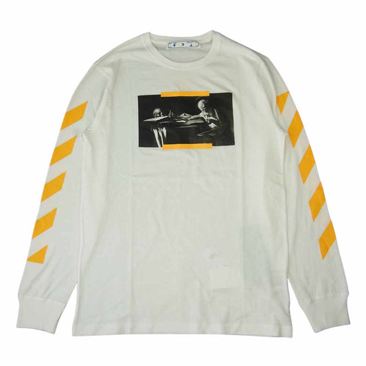 OFF-WHITE オフホワイト OMAF21-671 国内正規品 CARAV PAINTIING L/S TEE 12 OMAB001F21JER0040184 長袖Ｔシャツ ホワイト系 L【新古品】【未使用】【中古】