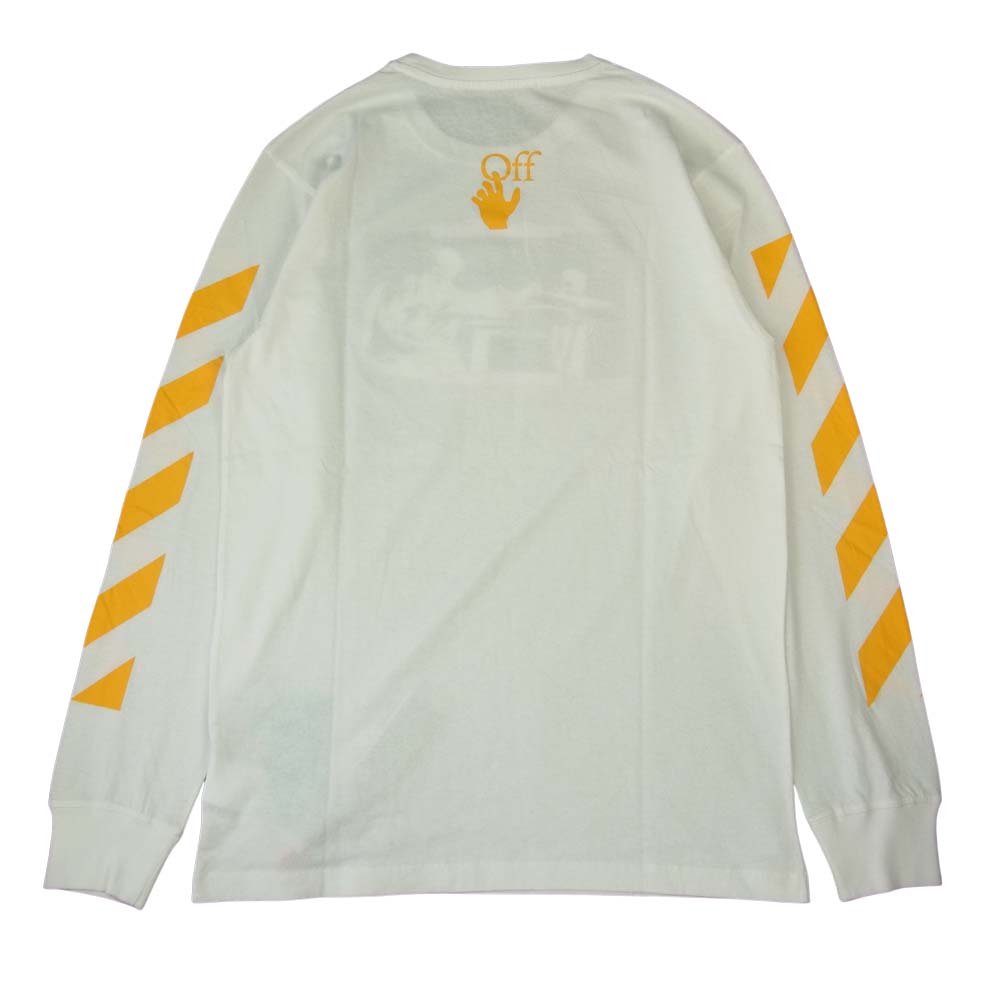 OFF-WHITE オフホワイト OMAF21-671 国内正規品 CARAV PAINTIING L/S TEE 12 OMAB001F21JER0040184 長袖Ｔシャツ ホワイト系 L【新古品】【未使用】【中古】
