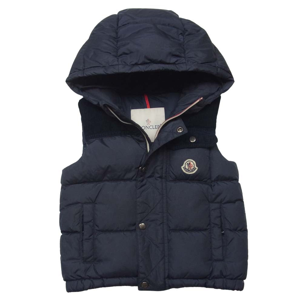 MONCLER モンクレール NEUVY GILET キッズ ダウン ベスト アルメニア製 ネイビー系 3 anni 100cm【中古】
