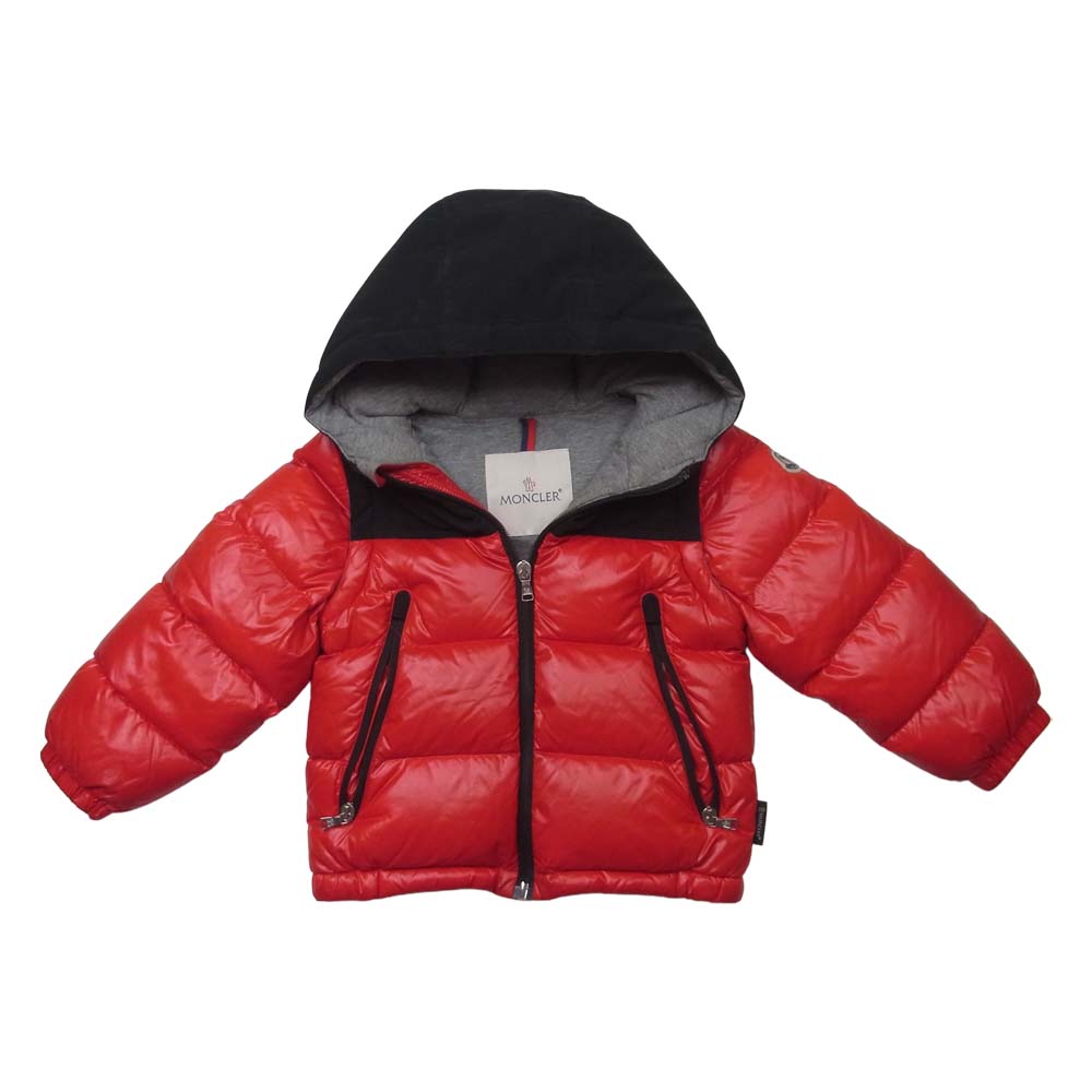 MONCLER モンクレール ROUBAIX キッズ 子供用 ダウン ジャケット アルメニア製 レッド系 ブラック系【中古】