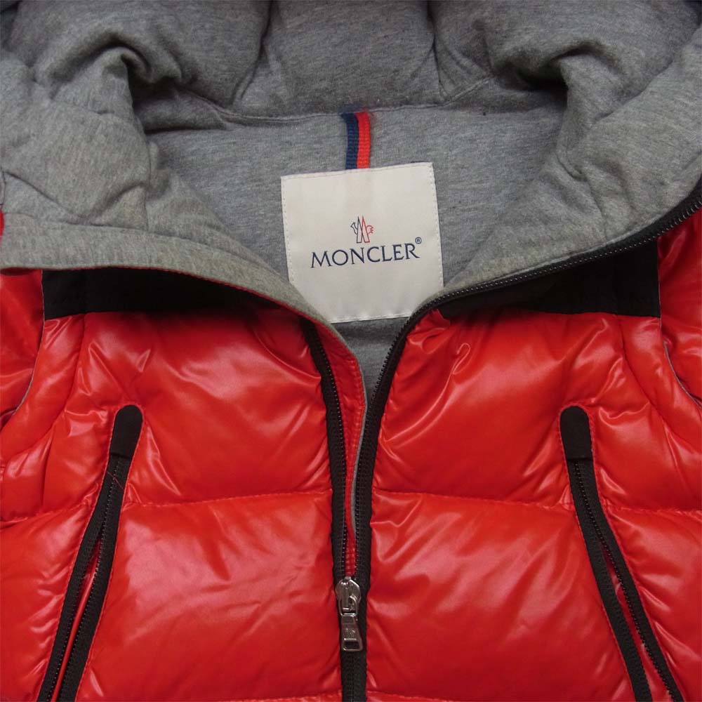 MONCLER モンクレール ROUBAIX キッズ 子供用 ダウン ジャケット アルメニア製 レッド系 ブラック系【中古】