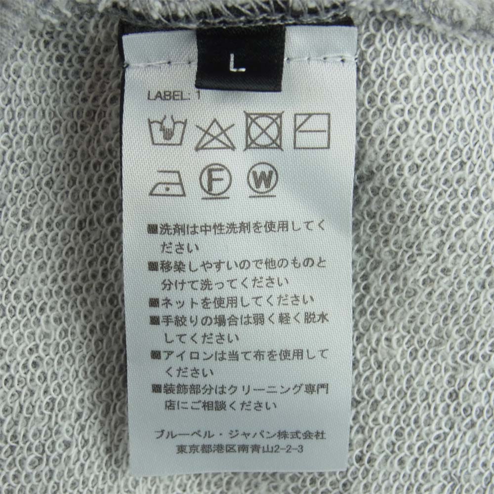 BALMAIN バルマン RH116791052 国内正規品 logo print sweatshirt ロゴ プリント スウェット グレー系 L【中古】