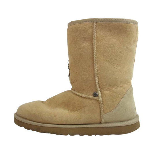 CHROME HEARTS クロムハーツ（原本無） UGG アグ スモール CHクロス ムートン レザー ブーツ ベージュ系 表記無し【中古】