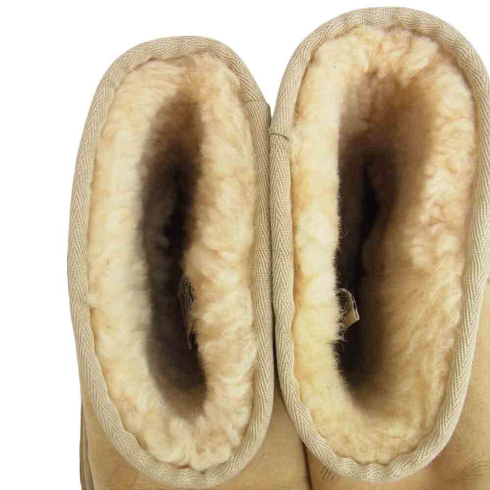 CHROME HEARTS クロムハーツ（原本無） UGG アグ スモール CHクロス ムートン レザー ブーツ ベージュ系 表記無し【中古】
