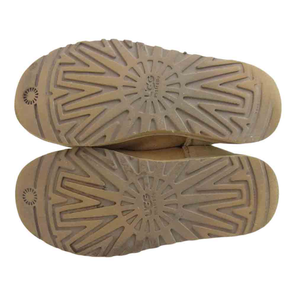 CHROME HEARTS クロムハーツ（原本無） UGG アグ スモール CHクロス ムートン レザー ブーツ ベージュ系 表記無し【中古】