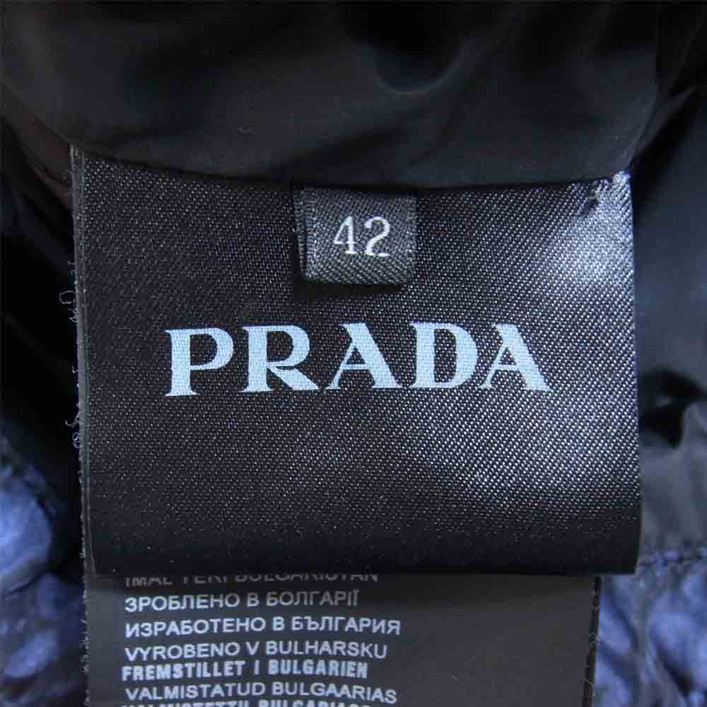 PRADA プラダ 290671 1HV5 F0021 国内正規品 DYED BLUE FOX ファー ダウン ジャケット ダークネイビー系 42【中古】