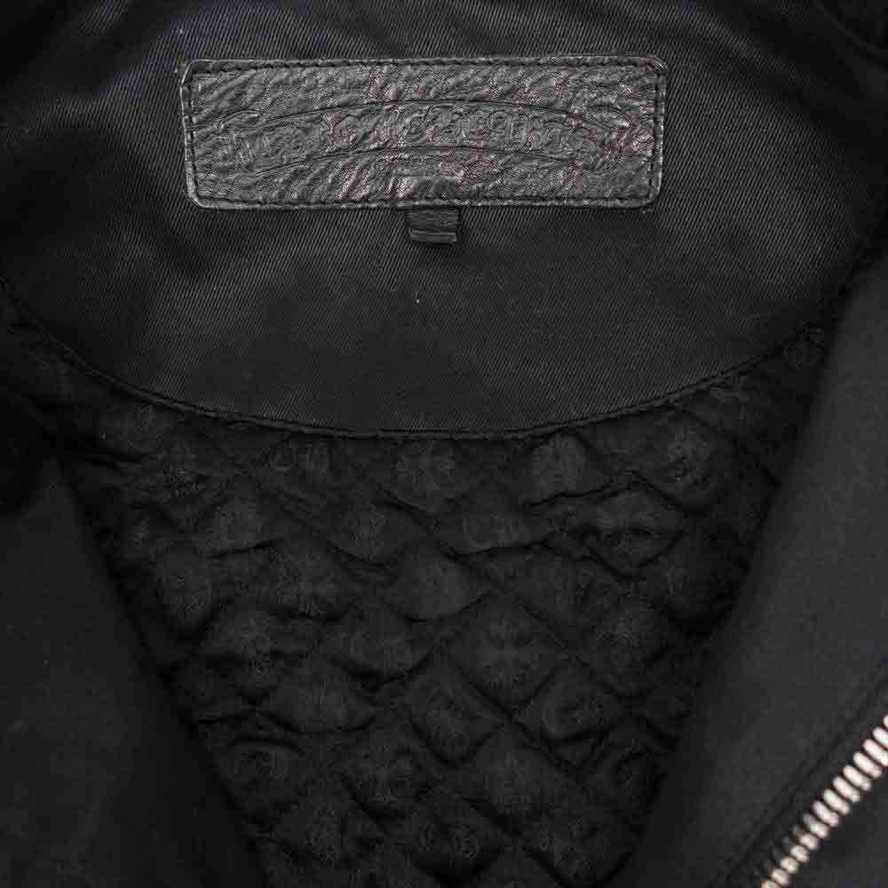 CHROME HEARTS クロムハーツ（原本無） 2225-304-6250 国内正規品 裏地キルティング リブ カシミヤ コットン シルク ダガージップ ブルゾン JVP M ブラック系 M【中古】