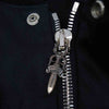 CHROME HEARTS クロムハーツ（原本無） 2225-304-6250 国内正規品 裏地キルティング リブ カシミヤ コットン シルク ダガージップ ブルゾン JVP M ブラック系 M【中古】
