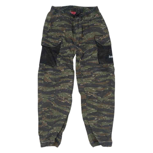 Supreme シュプリーム 21SS Mesh Pocket Belted Cargo Pant ウォッシュ加工 メッシュ ポケット2WAY カーゴパンツ Tigerstripe Camo S【美品】【中古】