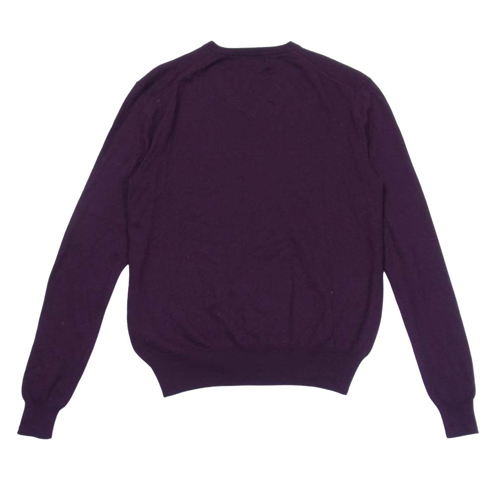 POLO RALPH LAUREN ポロ・ラルフローレン Vネック ウール ニット バーガンディ系 S【中古】