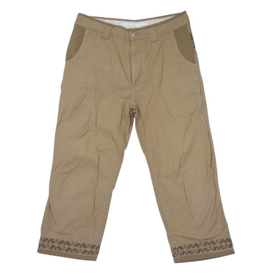 WHITE MOUNTAINEERING ホワイトマウンテニアリング WM1171418 Cotton nylon Rip Geometric Embroidery 4/5 Pant 9分丈 パンツ ベージュ系 M【中古】