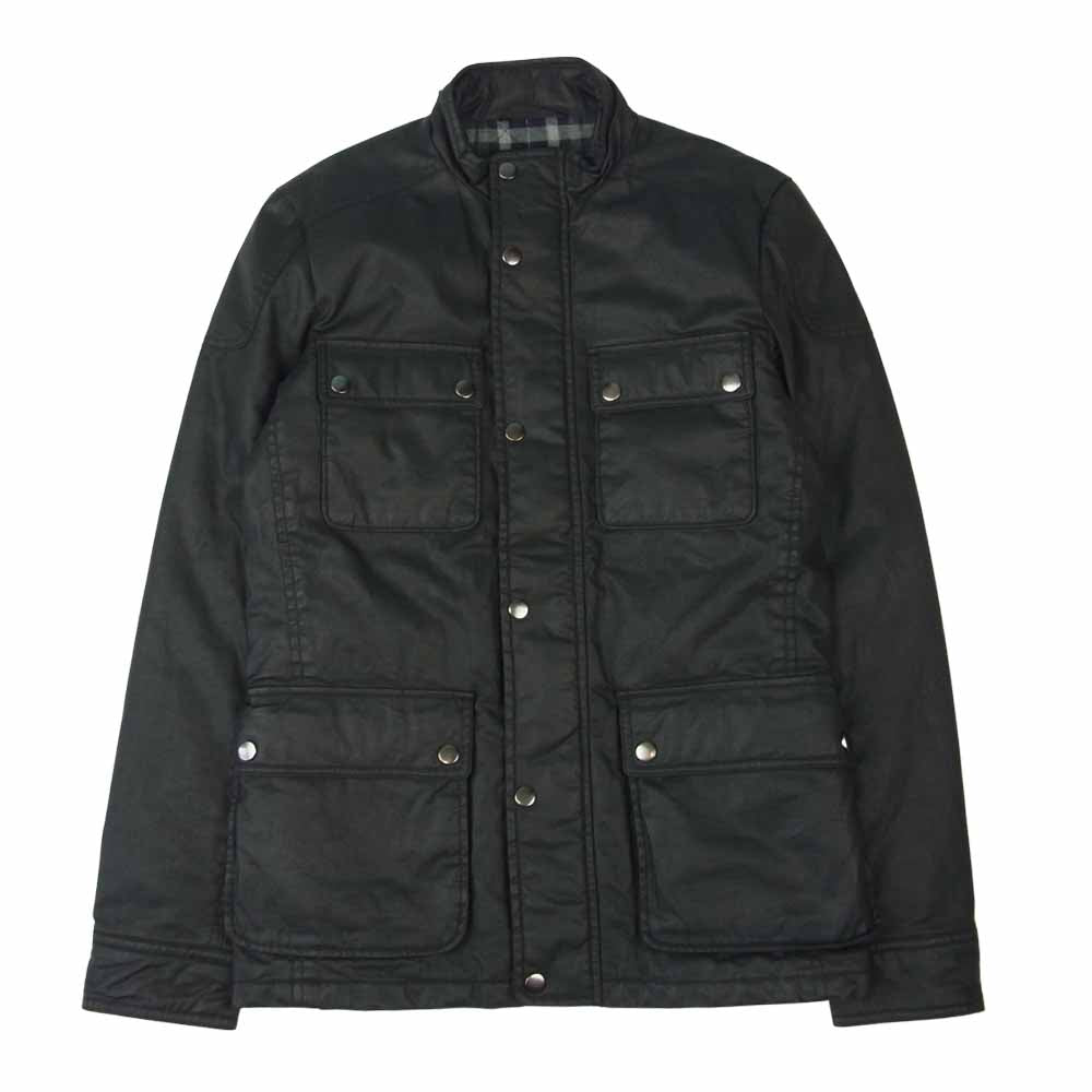 J.CREW ジェイクルー 裏地チェック シンサレート コーティング モーターサイクル ジャケット ブラック系 XS【中古】