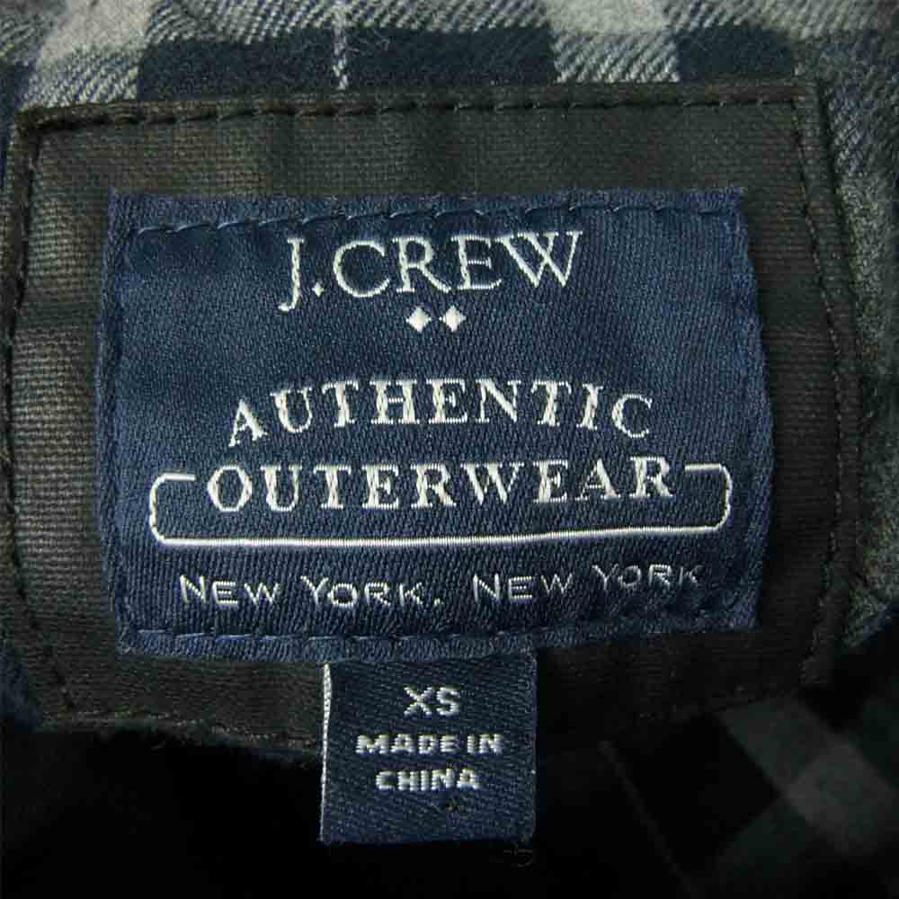 J.CREW ジェイクルー 裏地チェック シンサレート コーティング モーターサイクル ジャケット ブラック系 XS【中古】