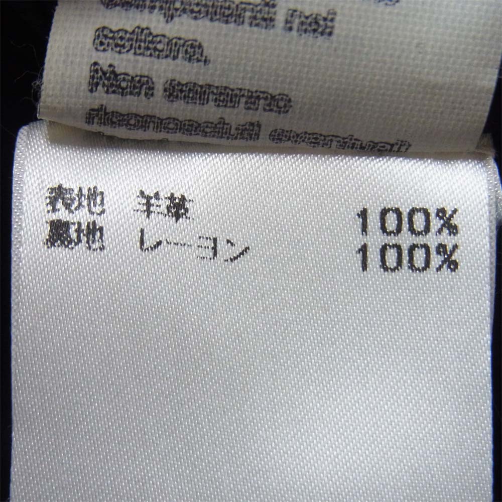バーニーズニューヨーク 羊革 レーヨン レザー コート ブラック系 44【中古】
