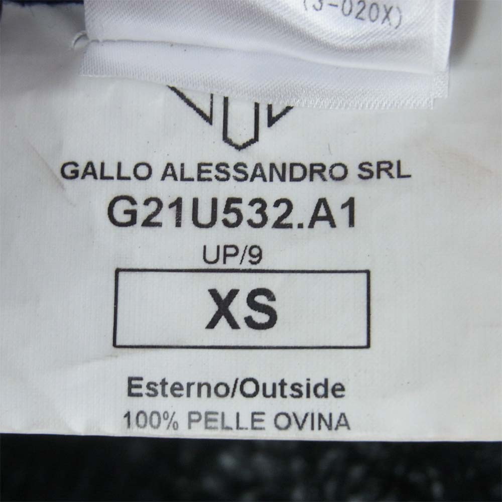 GOLDEN GOOSE ゴールデングース 羊革 シープ レザー 裏地 プリント ジャケット イタリア製 ブラック系 XS【中古】