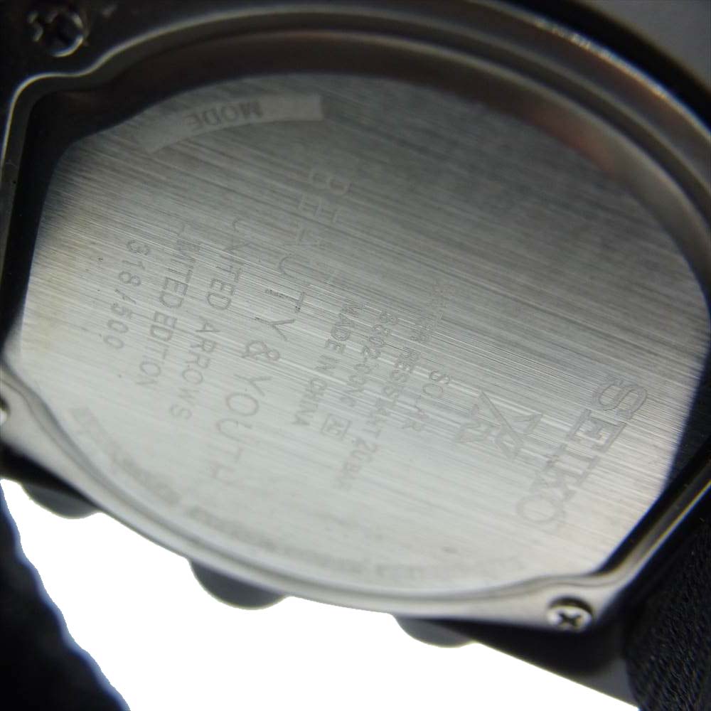 SEIKO セイコー S802-00N0 × BEAUTY＆YOUTH PROSPEX プロスペックス ソーラー デジタル リストウォッチ 腕時計 ブラック系【中古】