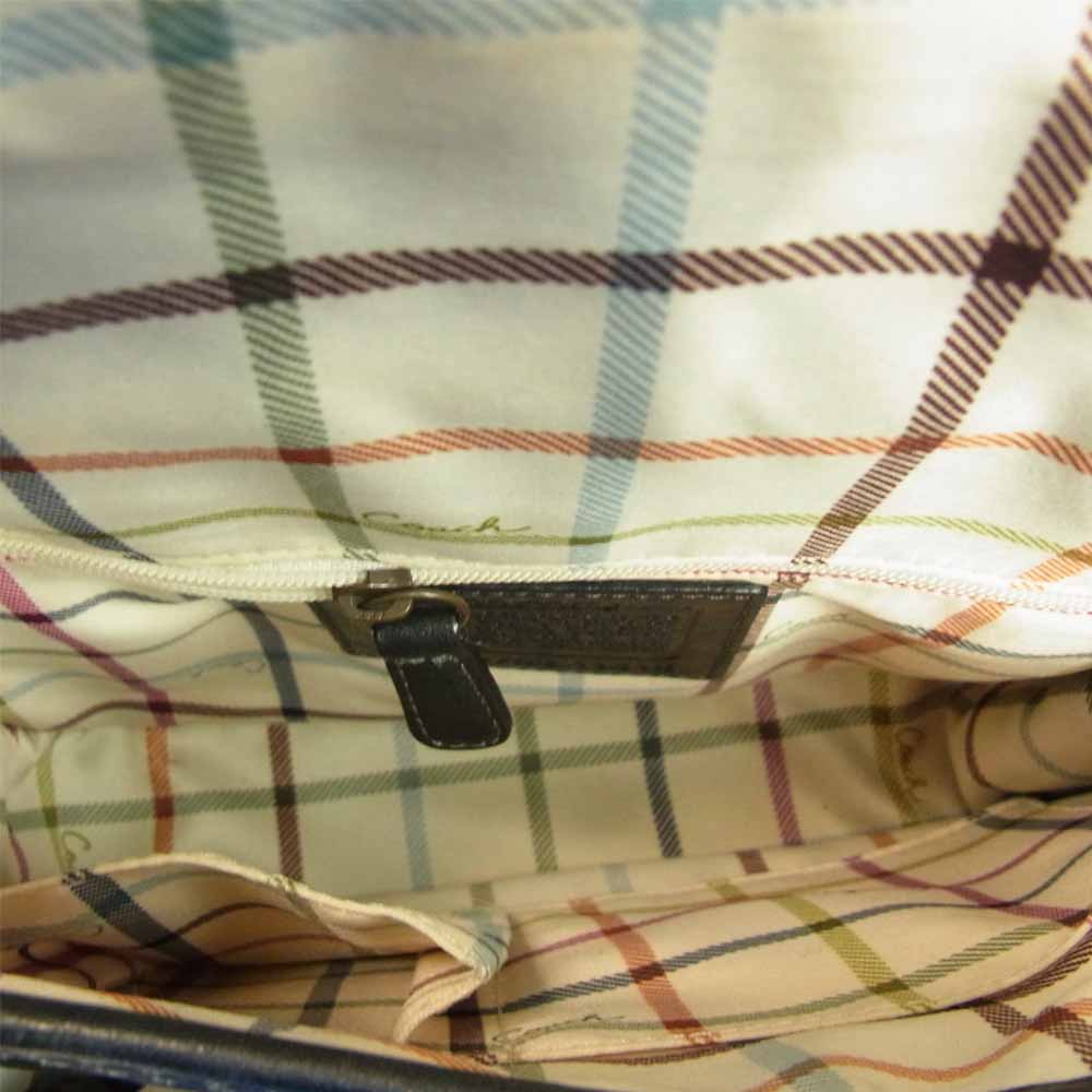 COACH コーチ 11418 ブリーカー スモール フラップ ホーボー レザー ショルダーバッグ ブラック系【中古】
