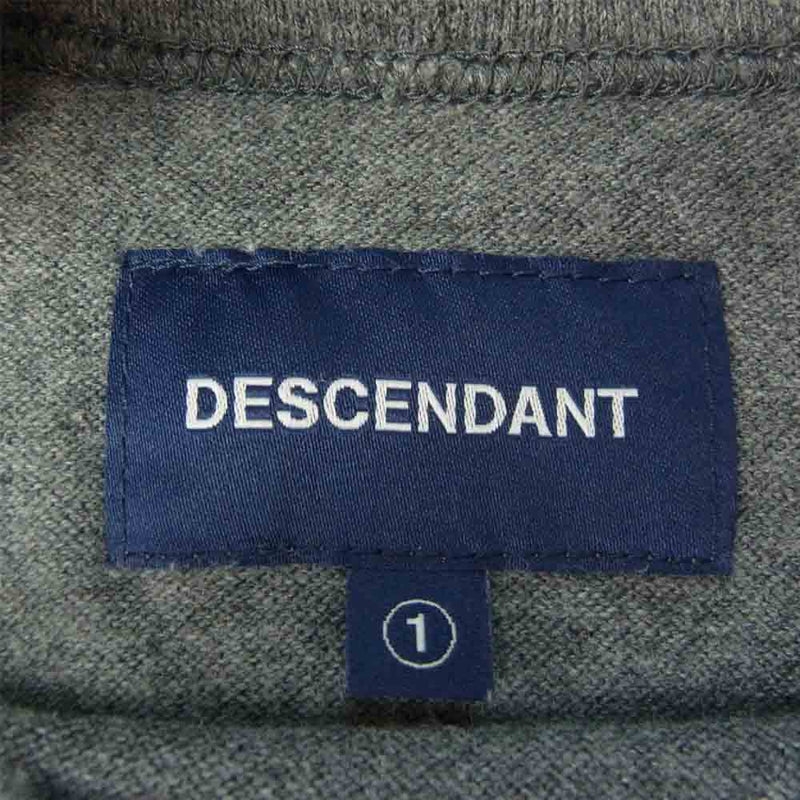 DESCENDANT ディセンダント ポケット付き ハイネック 長袖 カットソー グレー系 1【中古】