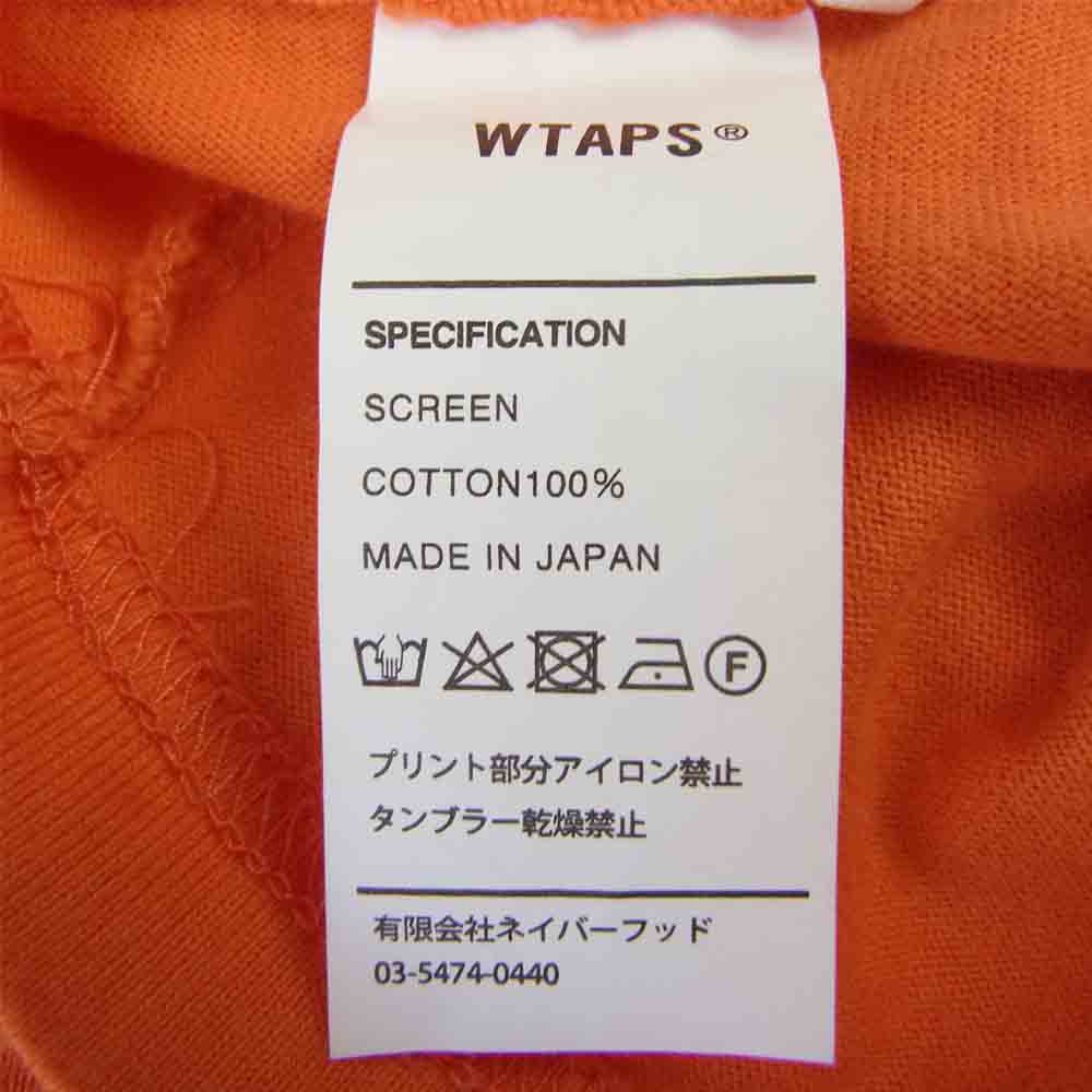 WTAPS ダブルタップス screen gps L/S tee ロングスリーブ Tシャツ オレンジ系 2【中古】