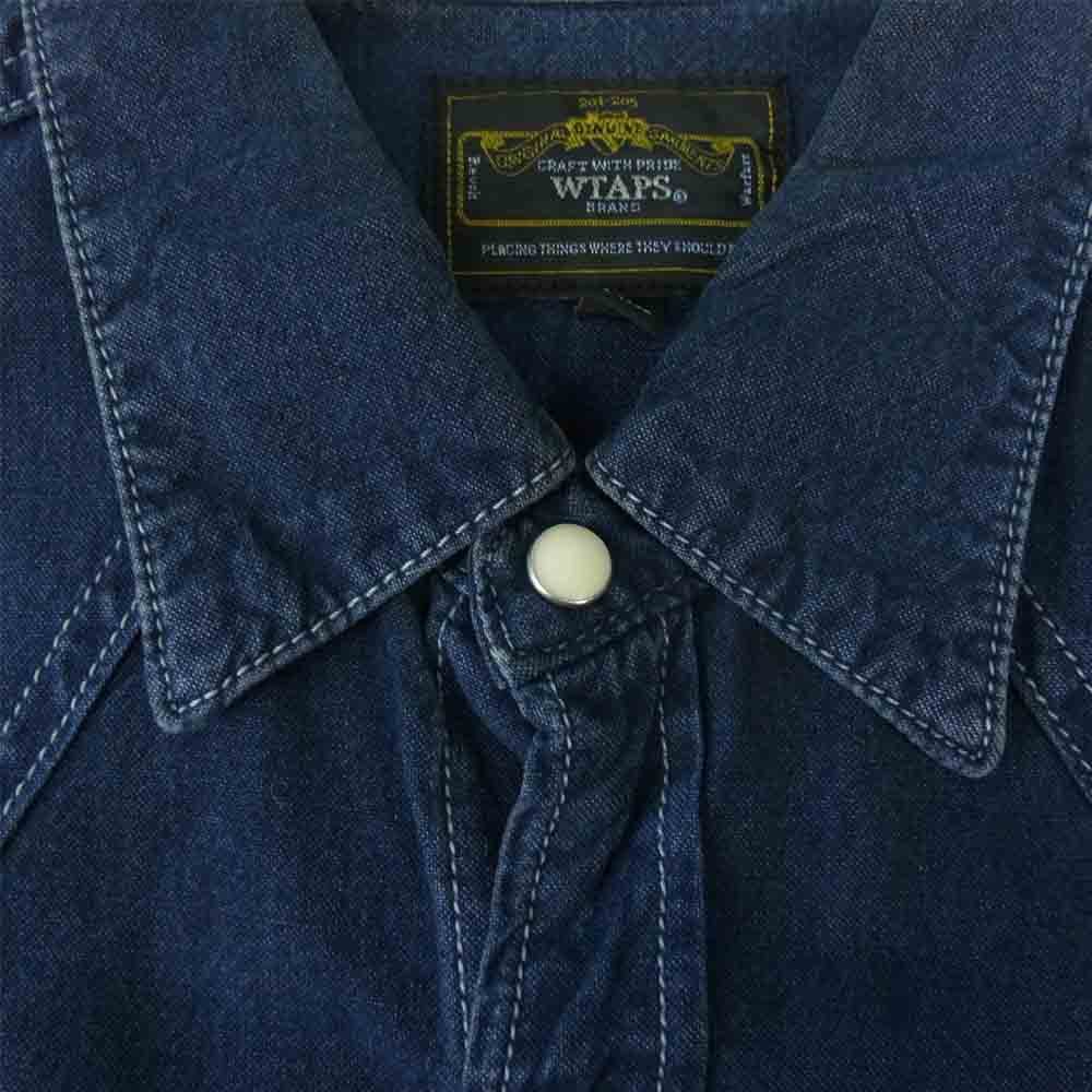 WTAPS ダブルタップス 14SS 141GWDT-SHM07 ALLMAN L/S オールマン ウエスタンシャツ インディゴブルー系 S【中古】