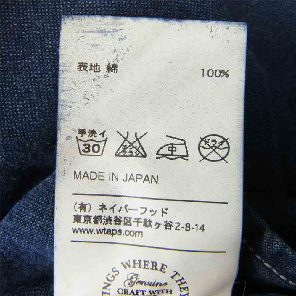 WTAPS ダブルタップス 14SS 141GWDT-SHM07 ALLMAN L/S オールマン ウエスタンシャツ インディゴブルー系 S【中古】