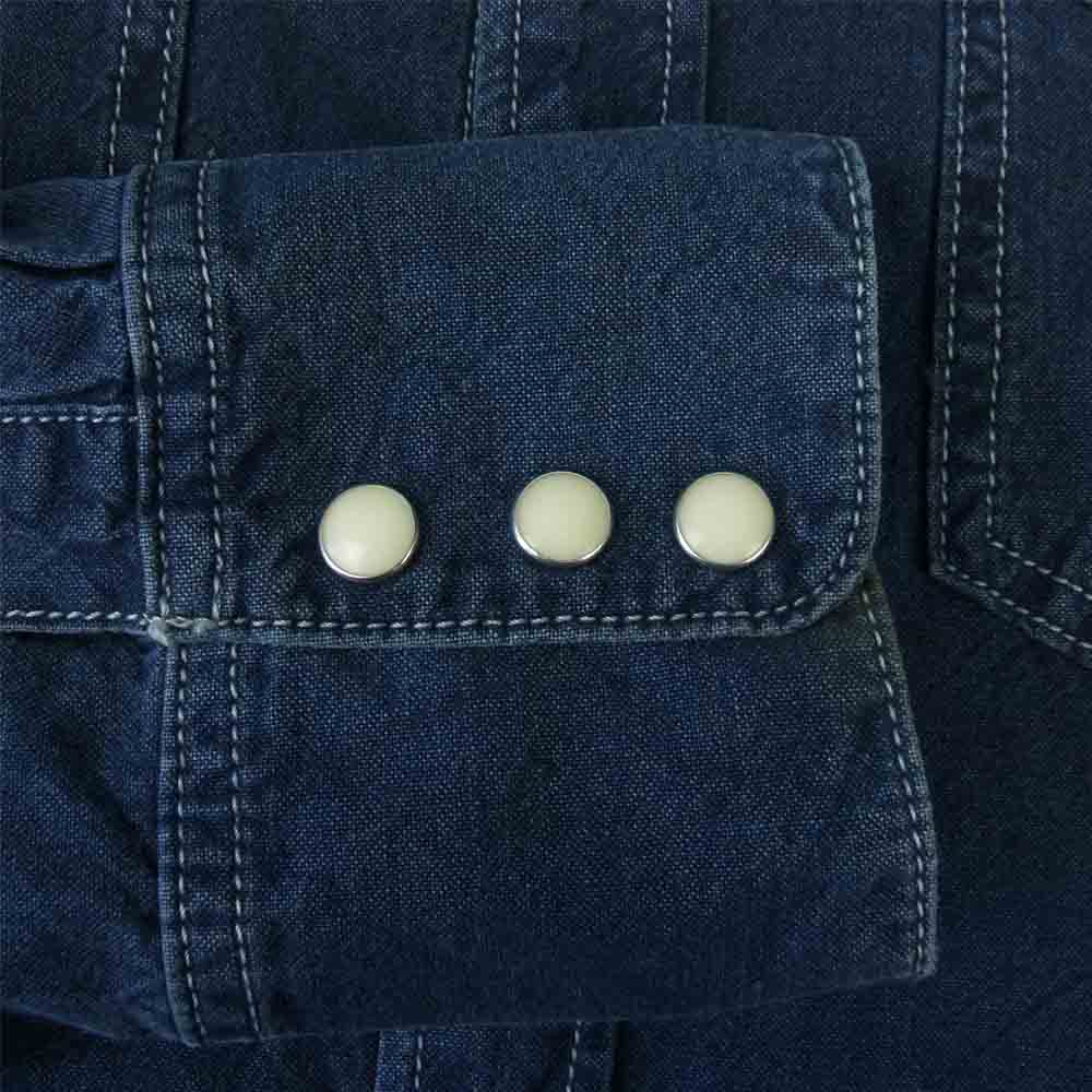 WTAPS ダブルタップス 14SS 141GWDT-SHM07 ALLMAN L/S オールマン ウエスタンシャツ インディゴブルー系 S【中古】