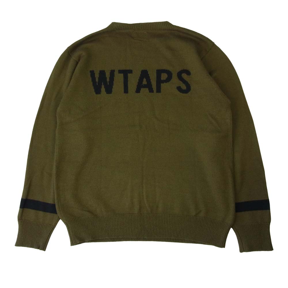 WTAPS ダブルタップス 18AW 182MADT-KNM01 Crew Sweater WOAC クルー セーター カーキ系 2【中古】