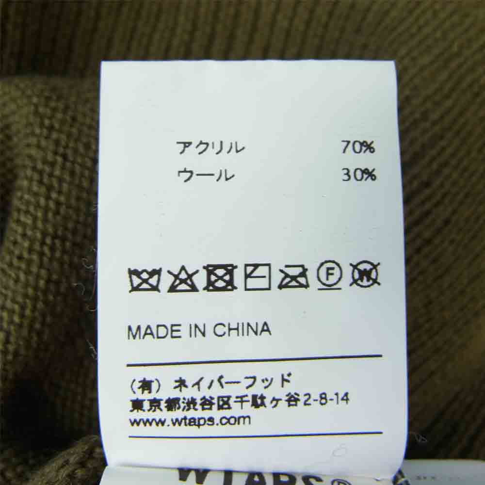 WTAPS ダブルタップス 18AW 182MADT-KNM01 Crew Sweater WOAC クルー セーター カーキ系 2【中古】
