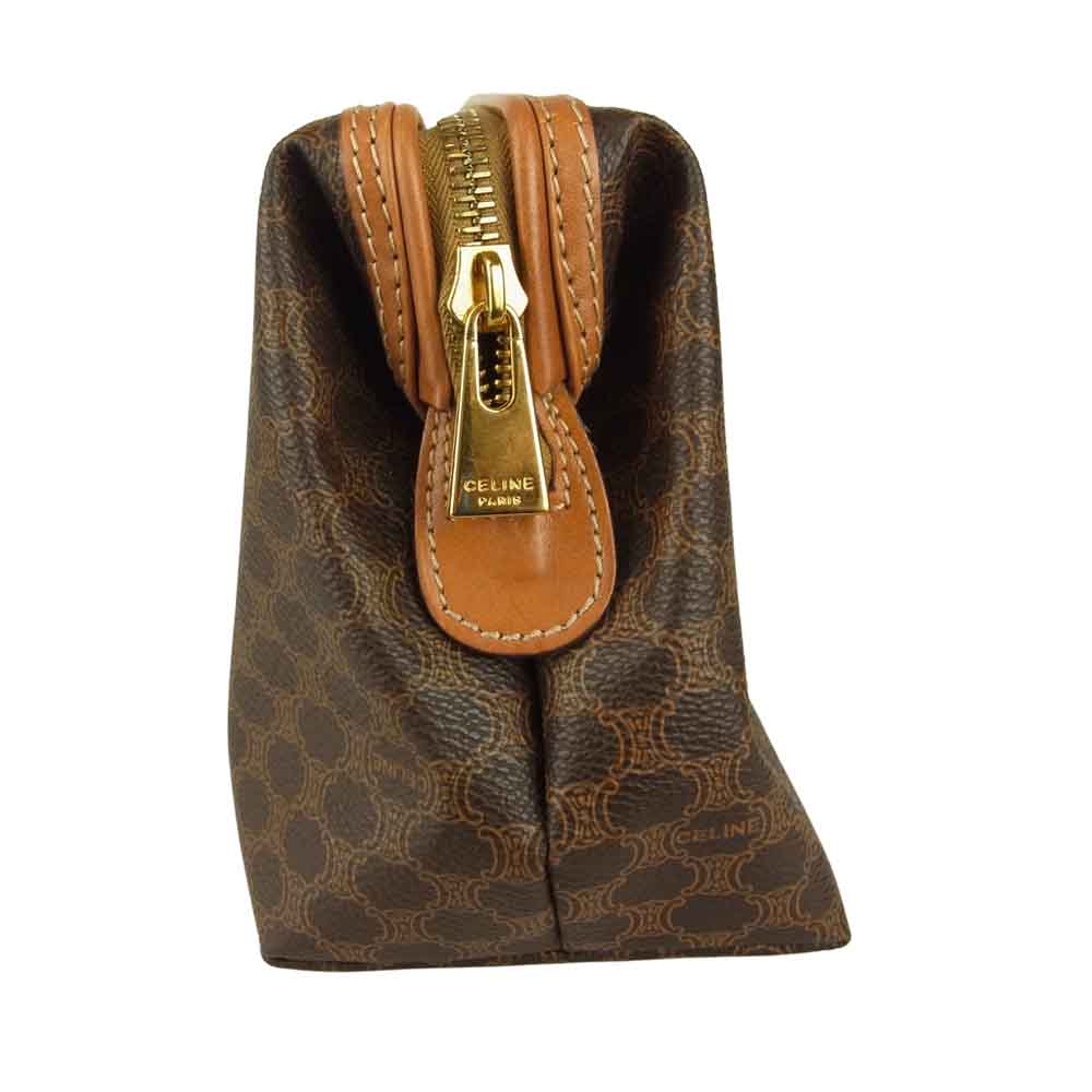 CELINE セリーヌ マカダム ポーチ ブラウン系【中古】