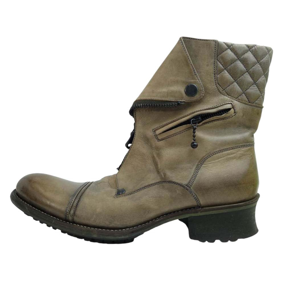 alfredoBANNISTER アルフレッドバニスター 5271005001 レザー ライダース ブーツ グレー系【中古】