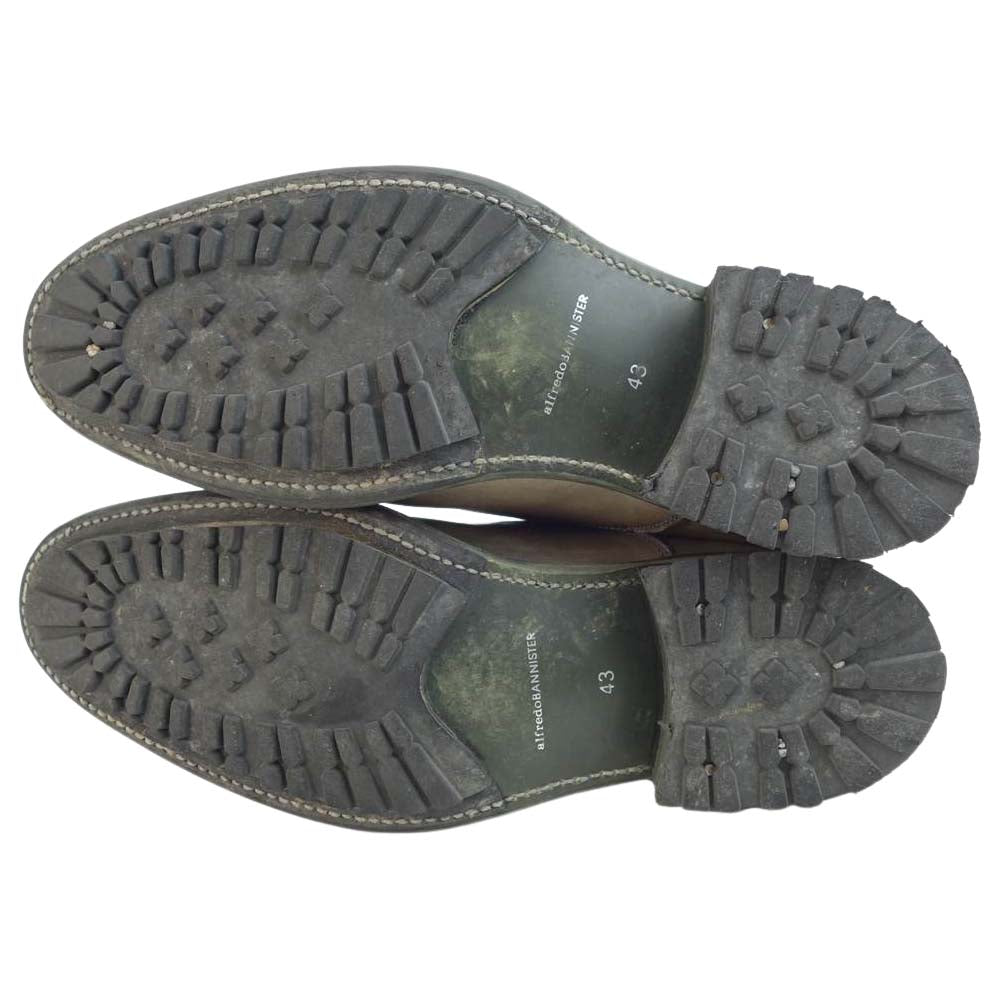 alfredoBANNISTER アルフレッドバニスター 5271005001 レザー ライダース ブーツ グレー系【中古】