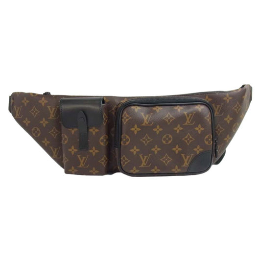 LOUIS VUITTON ルイ・ヴィトン M45337 モノグラム マカサー クリストファー バムバッグ ショルダー ボディバッグ ブラウン系【美品】【中古】