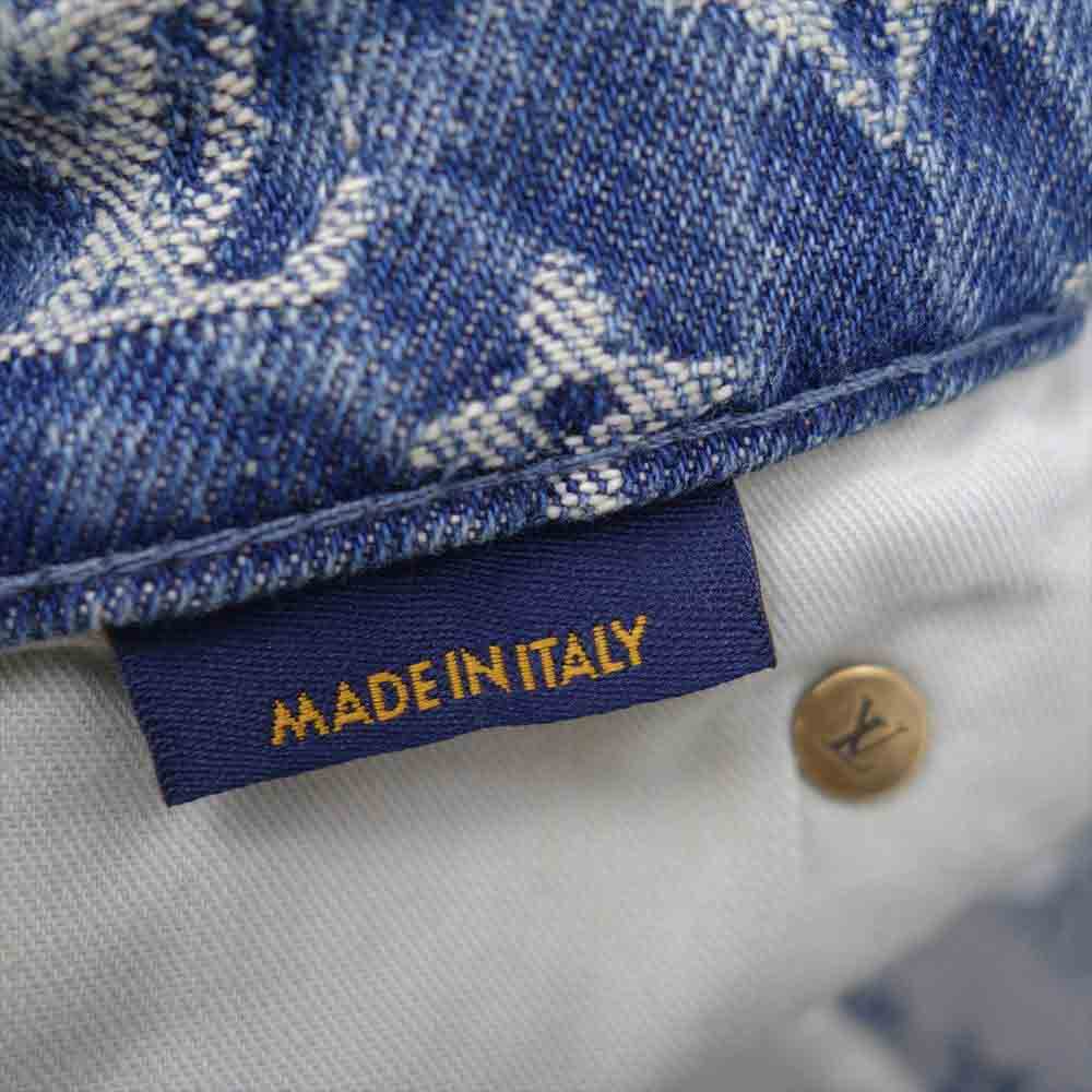 LOUIS VUITTON ルイ・ヴィトン 1A9GGJ 国内正規品 NIGO モノグラム パッチワーク デニムパンツ インディゴブルー系 33【新古品】【未使用】【中古】