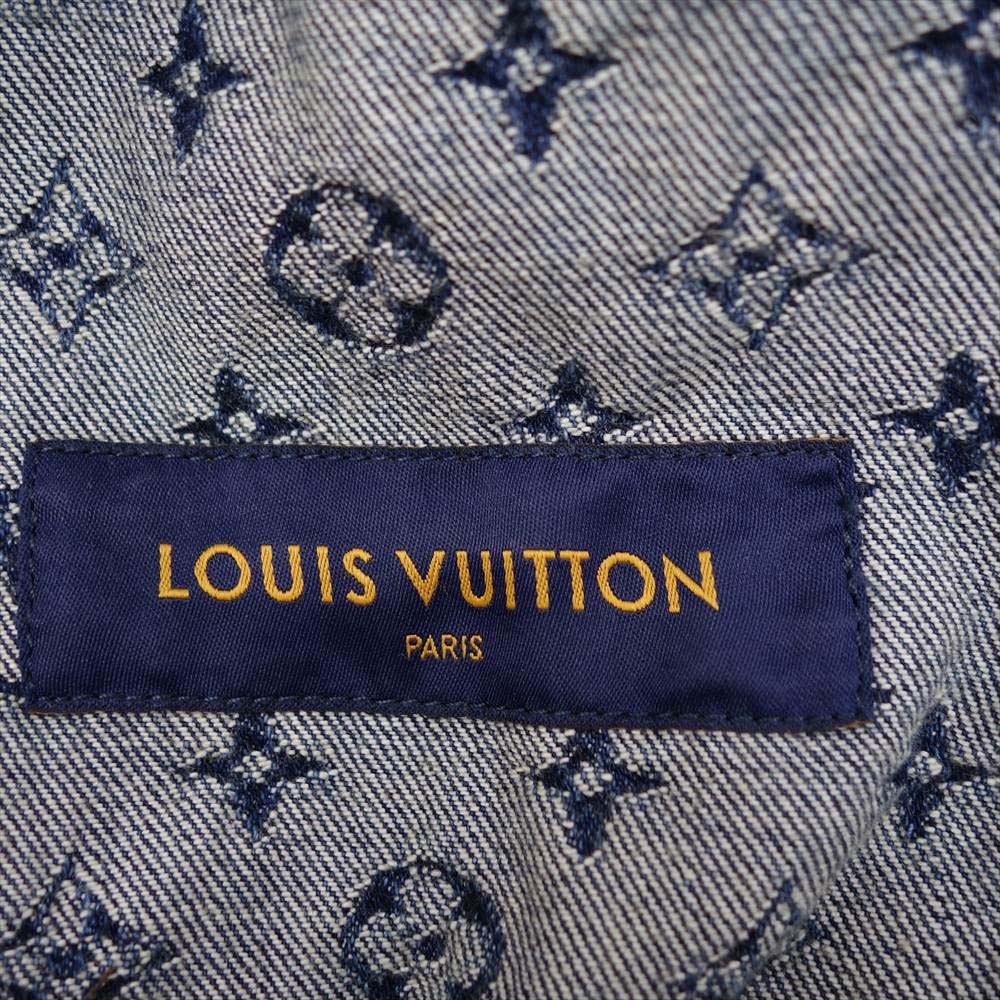 LOUIS VUITTON ルイ・ヴィトン 1A9K6B 国内正規品 NIGO モノグラム パッチワーク デニム フーディ ブルゾン インディゴブルー系 52【美品】【中古】