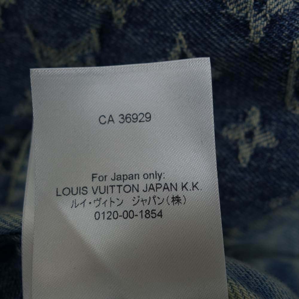 LOUIS VUITTON ルイ・ヴィトン 1A9K6B 国内正規品 NIGO モノグラム パッチワーク デニム フーディ ブルゾン インディゴブルー系 52【美品】【中古】