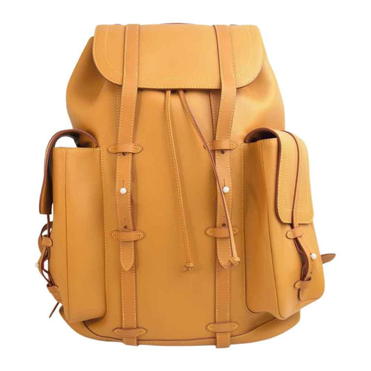 LOUIS VUITTON ルイ・ヴィトン M53270  クリストファーGM ヴァージルアブロー ヌメ革 バックパック ライトブラウン系【美品】【中古】