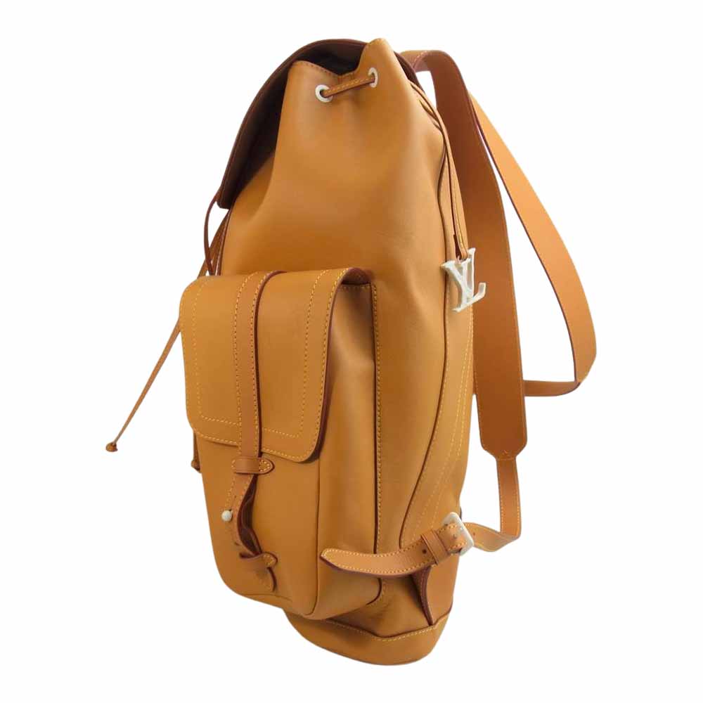 LOUIS VUITTON ルイ・ヴィトン M53270  クリストファーGM ヴァージルアブロー ヌメ革 バックパック ライトブラウン系【美品】【中古】
