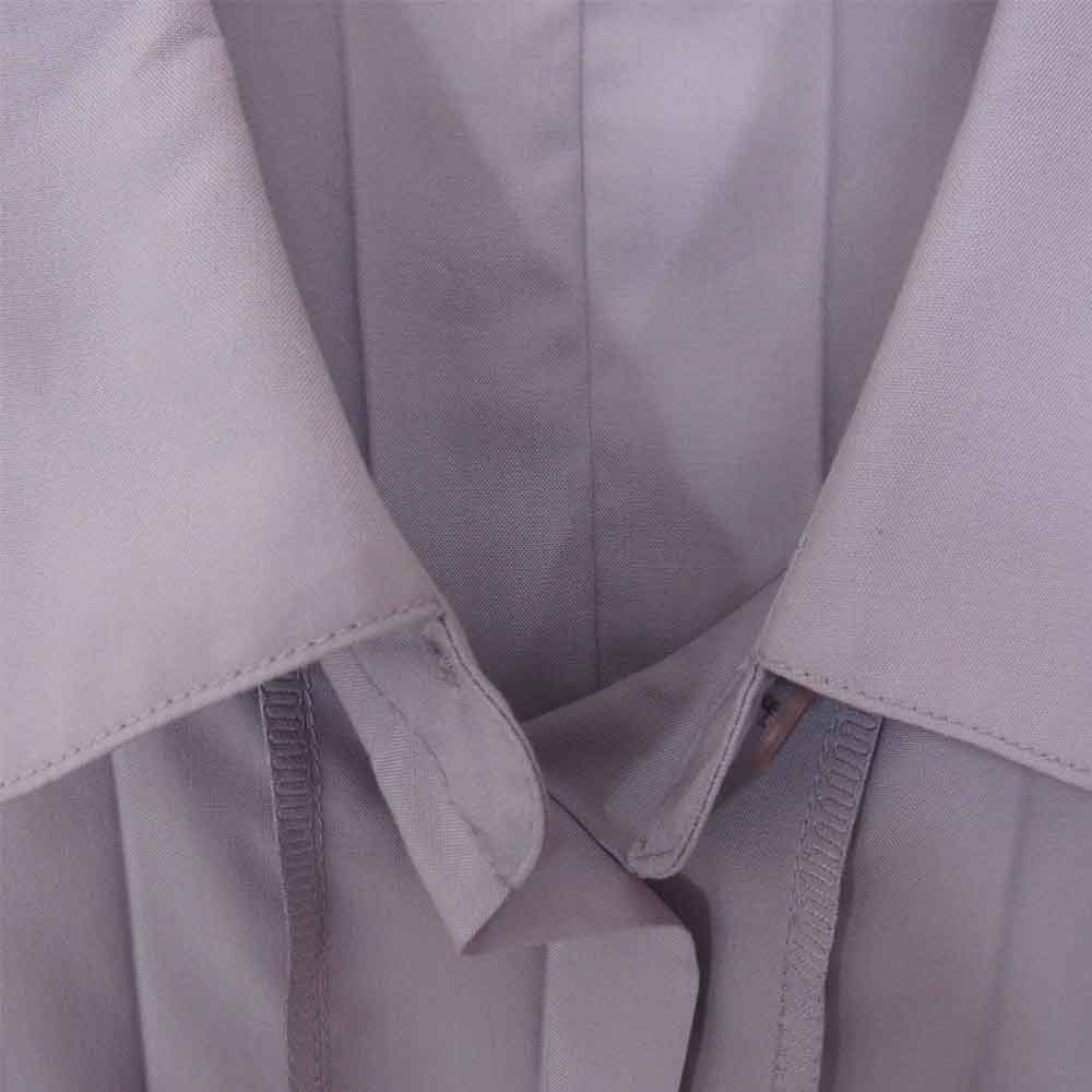 ISSEY MIYAKE イッセイミヤケ IM12FJ943 プリーツ加工 ポケット付き サイドスリット ロング シャツ ブラウス パープル パープル系 2【中古】