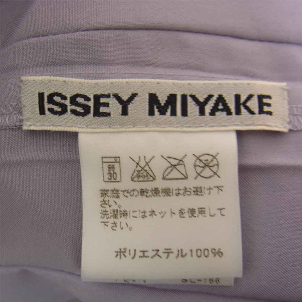 ISSEY MIYAKE イッセイミヤケ IM12FJ943 プリーツ加工 ポケット付き サイドスリット ロング シャツ ブラウス パープル パープル系 2【中古】