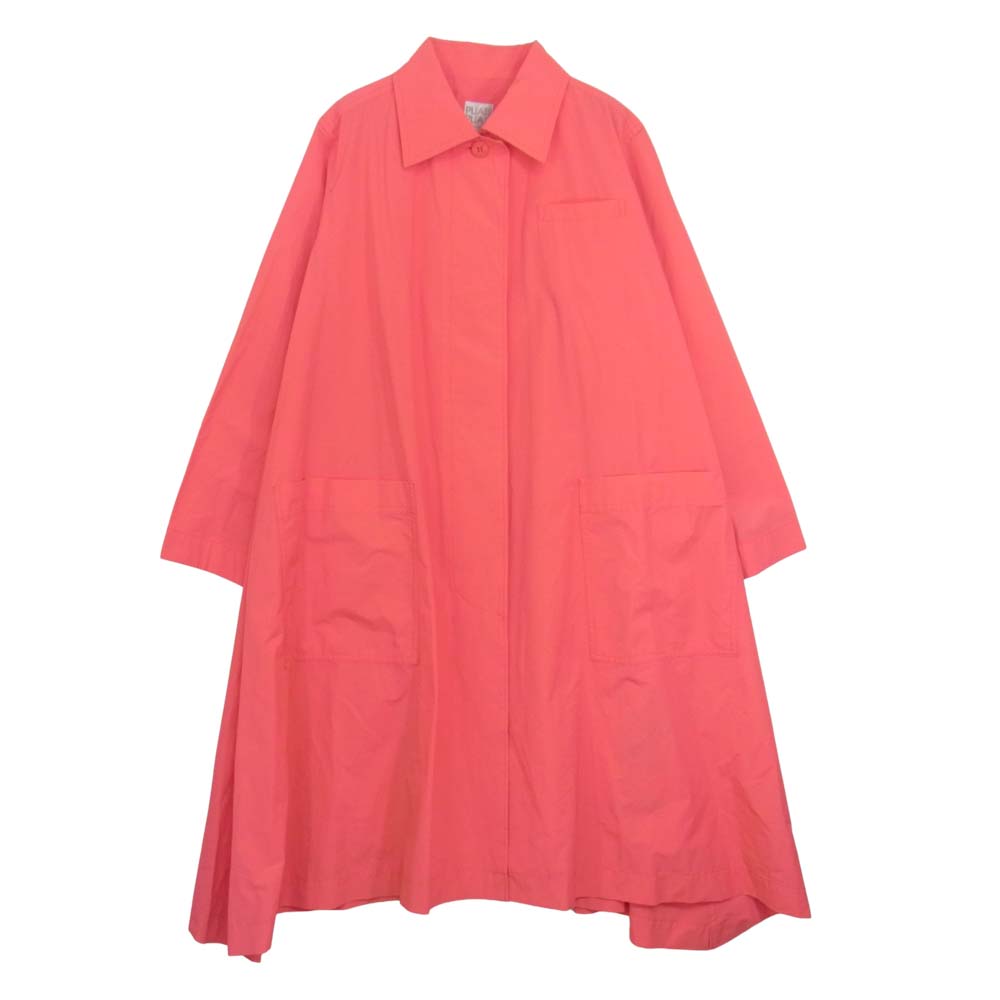 PLEATS PLEASE プリーツプリーズ イッセイミヤケ PP32-ZA872 コットン ポリエステル ステンカラー コート ピンク系 3【美品】【中古】
