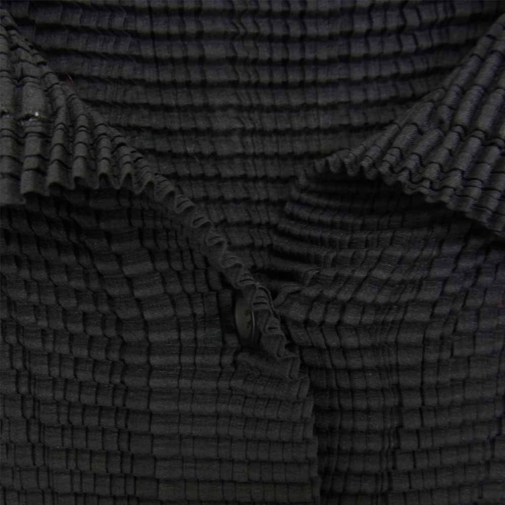ISSEY MIYAKE イッセイミヤケ IM04FT507 プリーツ加工 カーディガン ブラック系 2【中古】