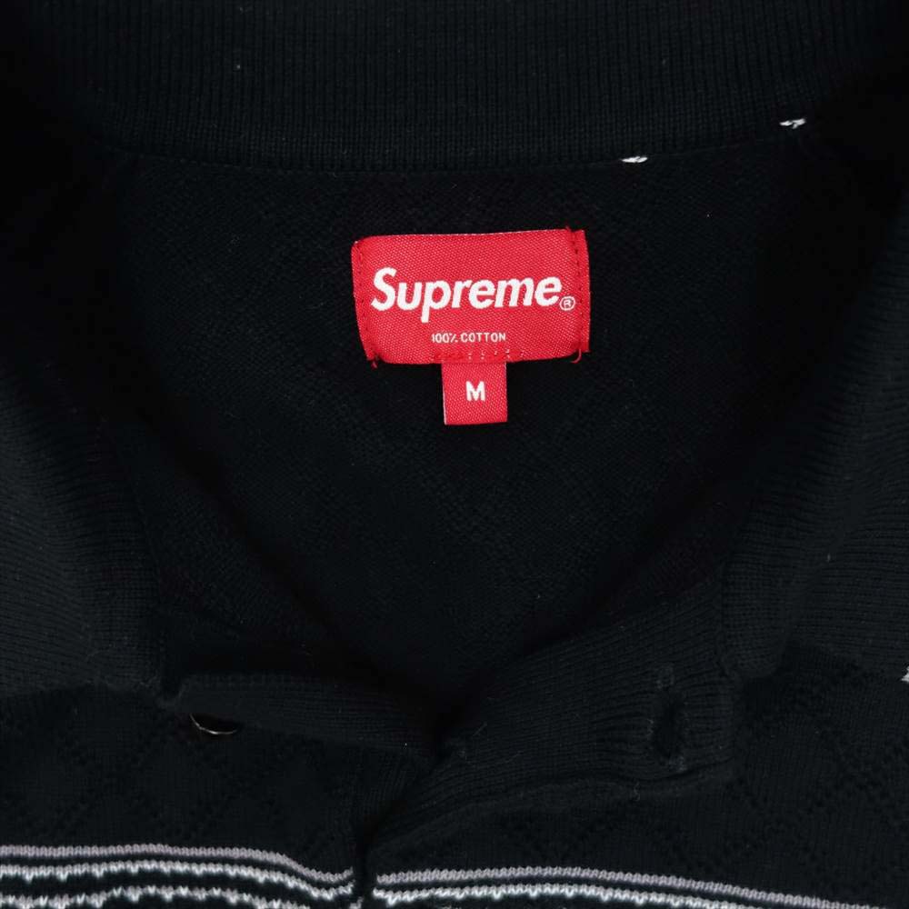 Supreme シュプリーム 21AW Knit Stripe L/S Polo ニット ストライプ 長袖 ポロシャツ M【新古品】【未使用】【中古】