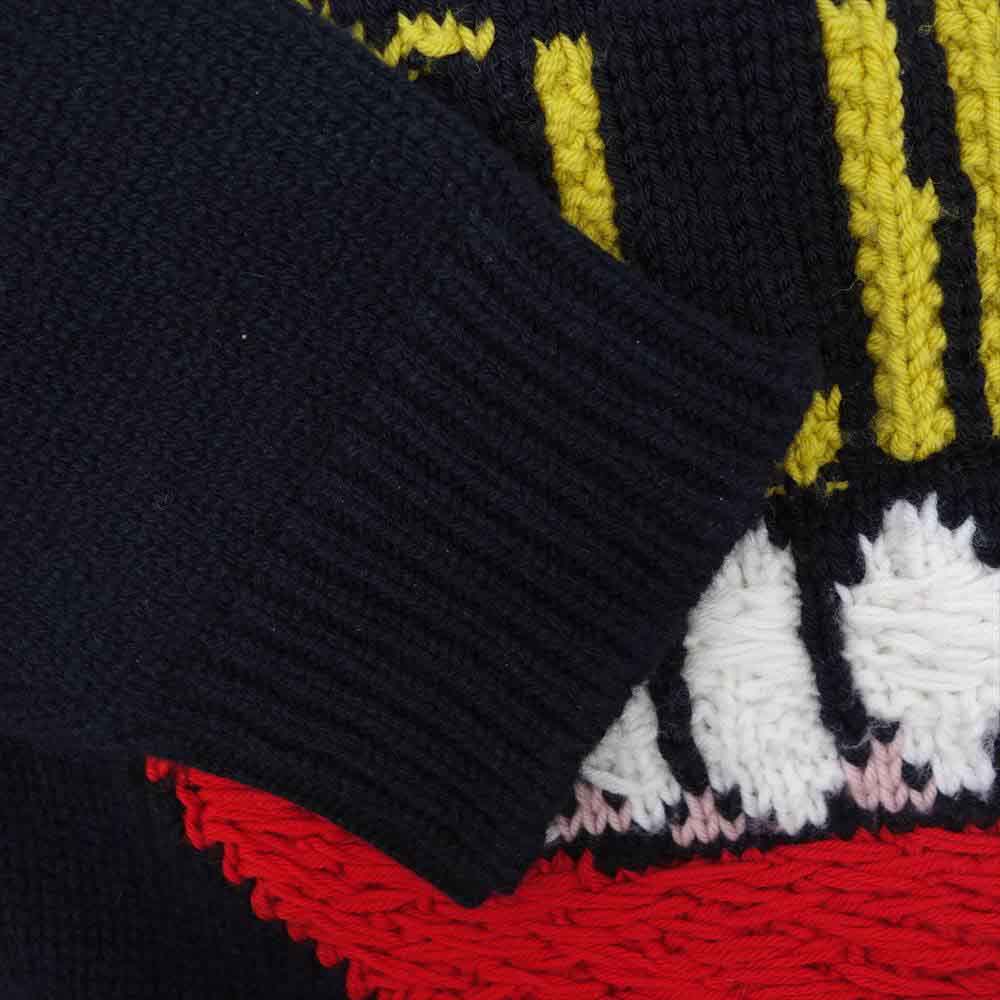 CELINE セリーヌ 21SS 2A04L714M 国内正規品 マウスロゴ 刺繍 ルーズ クルーネック セーター ニット ブラック系 S【中古】