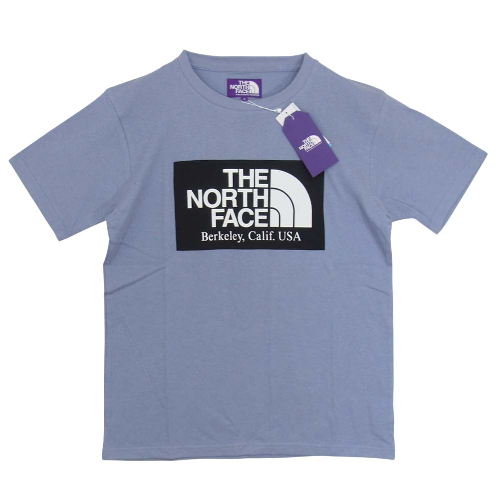 THE NORTH FACE ノースフェイス NT3953N PURPLE LABEL パープルレーベル H/S LOGO TEE ハーフスリーブ ロゴ Tシャツ ブルー系 S【新古品】【未使用】【中古】