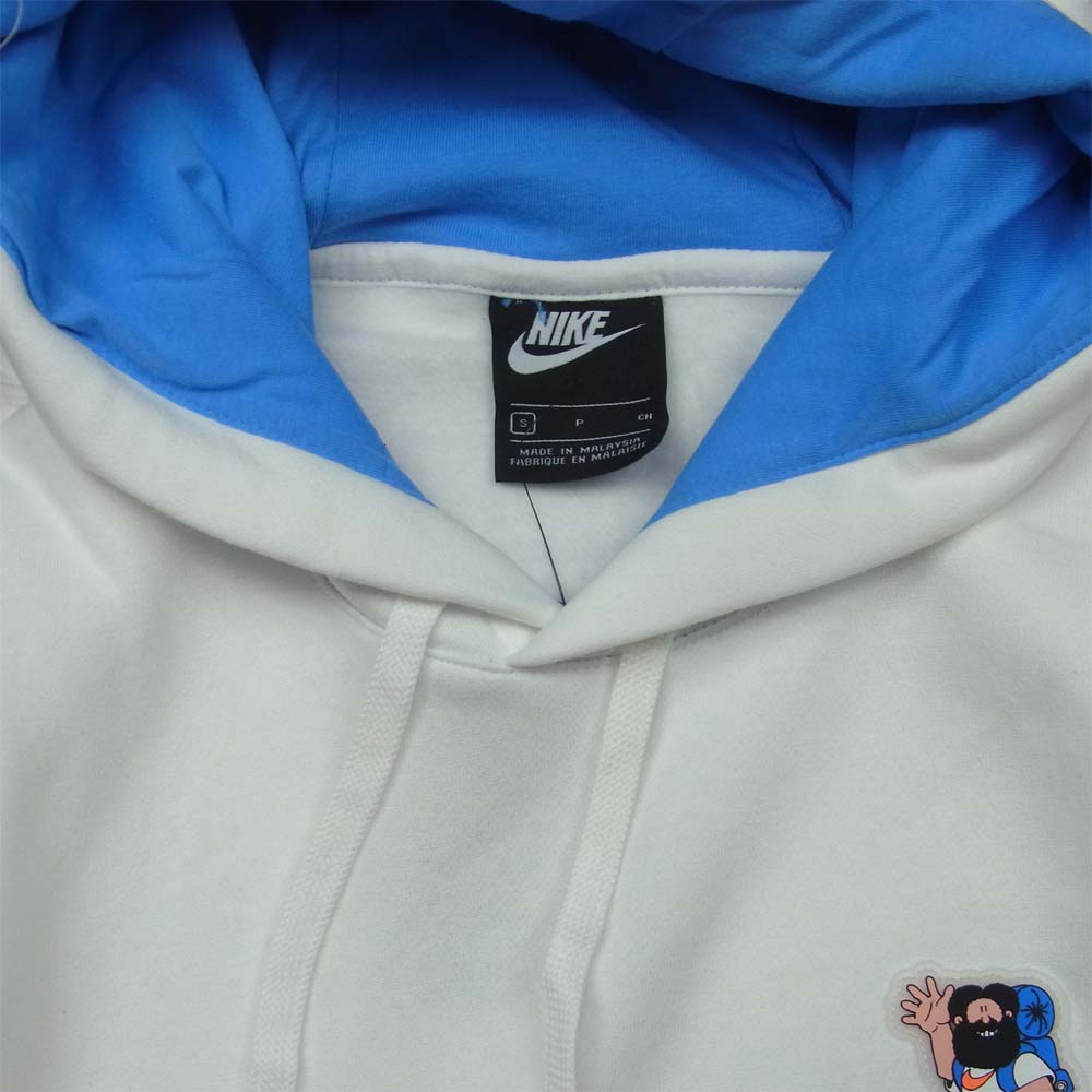 NIKE ナイキ CW2310-100 NSW Club Hike Fleece Hoodie ハイク パーカー ホワイト系 グレー系 S【新古品】【未使用】【中古】